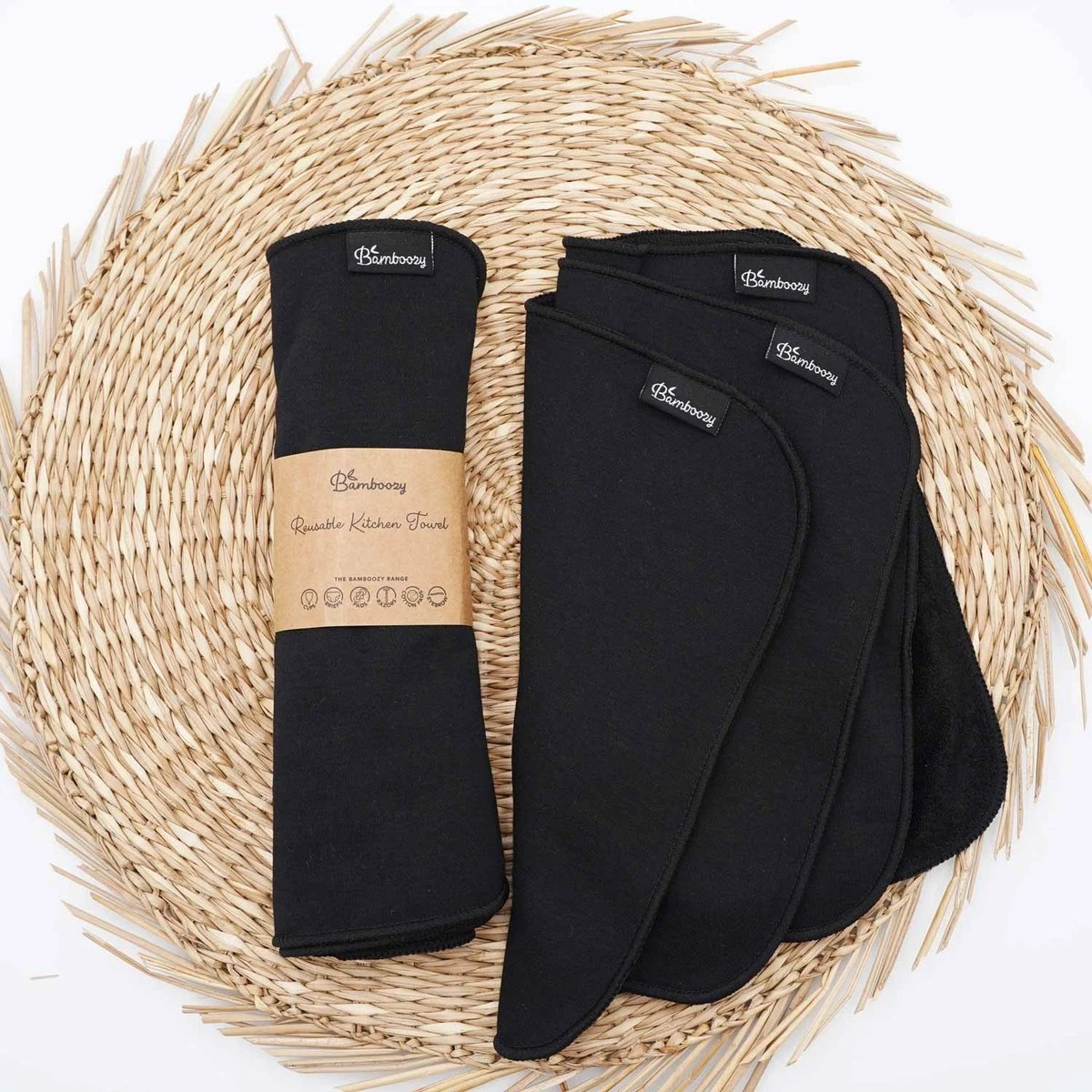 Bamboozy Vaatdoekjes Zwart 3 Stuks Herbruikbaar Keukenpapier Unpaper Towel Bamboevezels Plasticvrij 8 Bamboozy Vaatdoekjes Zwart 3 Stuks Herbruikbaar Keukenpapier Unpaper Towel Bamboevezels Plasticvrij - Afbeelding 6