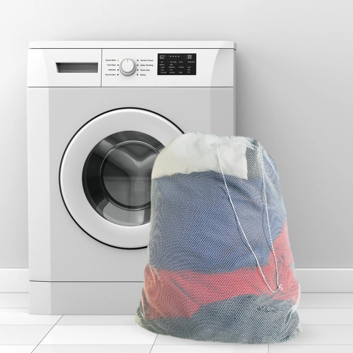 Orange85 Waszak - Groot - XL - 60 X 90 CM - Wit - Treksysteem - Trekbandsluiting - Polyester - Wasnet - Laundry Bag - Voor Kleding 4 Orange85 Waszak - Groot - XL - 60 X 90 CM - Wit - Treksysteem - Trekbandsluiting - Polyester - Wasnet - Laundry Bag - Voor Kleding - Afbeelding 2