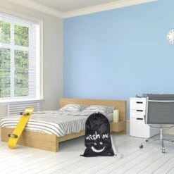 Wonair - Waszak Groot - 60x90cm - Zwart - Met Trekkoord En Draagband -Schoonmaakartikelen Winkel 1200x1200 415