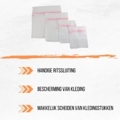 Merkloos Orange85 Waszakken 4 Stuks - 4 Maten - Lingerie - Bh - Schoenen - Schoenen -Schoonmaakartikelen Winkel 1200x1200 444