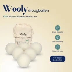 Wooly Drogerballen - 6 Wasdroger Ballen - Duurzaam - Wol - Herbruikbare Wasballen - Wasbol - Wasverzachter -Schoonmaakartikelen Winkel 1200x1200 473