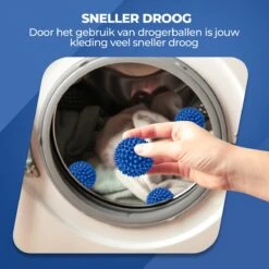 Roegaarden Drogerballen - Wasbollen - 6 Stuks - Siliconen - Sneller Droog - Anti-kreuk -Schoonmaakartikelen Winkel 1200x1200 478