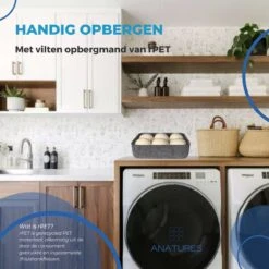 ANATURES Wollen XL Drogerballen 6 Stuks In Opbergmand – Herbruikbare Droogballen Wasdroger – Nieuw Zeelands RWS Schaapswol - Wasdrogerballen Duurzaam – Natuurlijke Wasverzachter -Schoonmaakartikelen Winkel 1200x1200 524