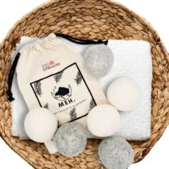 Goodlifehacks Originele XL 6 Stuks Drogerballen - Wasbollen - Wasverzachter - Zero Waste Dryerballs - Duurzaam - Herbruikbare Droogballen - Wit & Grijs - Energie Besparen -Schoonmaakartikelen Winkel 1200x1200 550