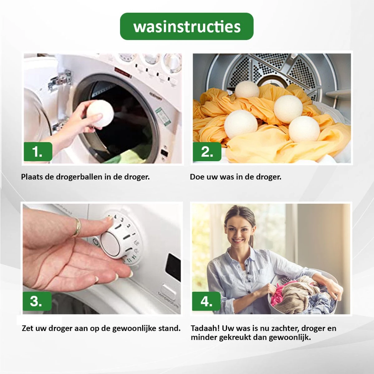 Droger Ballen Wol - Wasdroger Herbruikbare Wollen Droger Ballen - Droogballen Voor Snellere Droogtijd- Set 6 Stuks - Swilix 9 Droger Ballen Wol - Wasdroger Herbruikbare Wollen Droger Ballen - Droogballen Voor Snellere Droogtijd- Set 6 Stuks - Swilix - Afbeelding 7