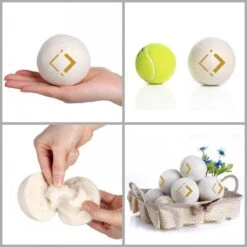 LuxerLiving Wasbol Set Van 6 - Droogt Tot 30% Sneller - Wasverzachter - Droger Ballen - Dryer Balls - Ecologisch - 100% Wol -Schoonmaakartikelen Winkel 1200x1200 600