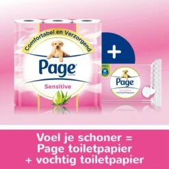 Page Vochtig Toiletpapier - 12 X 38 Stuks - Sensitive Vochtig Wc Papier - Voordeelverpakking -Schoonmaakartikelen Winkel 1200x1200 680