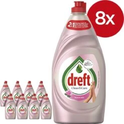 Dreft Clean & Care Rose & Satin Afwasmiddel - 8x780ml - Voordeelverpakking -Schoonmaakartikelen Winkel 1200x1200 695
