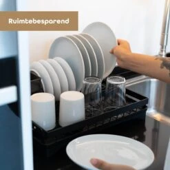 Baulk® - Afdruiprek - Afdruiprek Met Lekbak - Afwas - Droogrek Afwas - RVS - Bestekbak - Modern -Schoonmaakartikelen Winkel 1200x1200 720