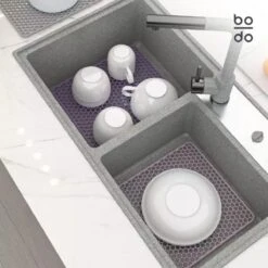 BODO Gootsteenmat Siliconen Donker Grijs - 34.5 X 34.5 Cm - Keuken Accessoires - Gootsteen Beschermer - Onderzetters Siliconen - Anti Kras 15 BODO Gootsteenmat Siliconen Donker Grijs - 34.5 X 34.5 Cm - Keuken Accessoires - Gootsteen Beschermer - Onderzetters Siliconen - Anti Kras -Schoonmaakartikelen Winkel 1200x1200 827