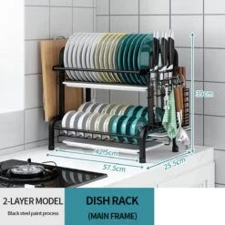 Merkloos Afdruiprek - Afdruiprek Met Lekbak - Afwas - Metaal - Zwart - RVS Afwasrek 11 Merkloos Afdruiprek - Afdruiprek Met Lekbak - Afwas - Metaal - Zwart - RVS Afwasrek -Schoonmaakartikelen Winkel 1200x1200 843