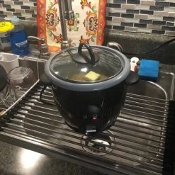 IBright Oprolbare Afdruiprek - Pannen Rooster Hittebestendig - Afdruiprooster - Pannenonderzetter - RVS Zwart 14 IBright Oprolbare Afdruiprek - Pannen Rooster Hittebestendig - Afdruiprooster - Pannenonderzetter - RVS Zwart -Schoonmaakartikelen Winkel 1200x1200 854