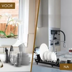 MIRI Afdruiprek – Afwasrek – Uitschuifbaar – Met Lekbak In Gootsteen – Afwas – Roestvrij Staal – Zwart 17 MIRI Afdruiprek – Afwasrek – Uitschuifbaar – Met Lekbak In Gootsteen – Afwas – Roestvrij Staal – Zwart -Schoonmaakartikelen Winkel 1200x1200 870