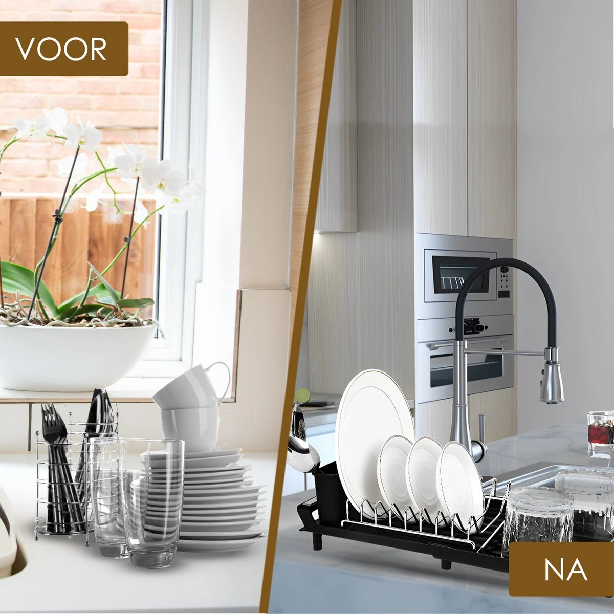 MIRI Afdruiprek – Afwasrek – Uitschuifbaar – Met Lekbak In Gootsteen – Afwas – Roestvrij Staal – Zwart 10 MIRI Afdruiprek – Afwasrek – Uitschuifbaar – Met Lekbak In Gootsteen – Afwas – Roestvrij Staal – Zwart - Afbeelding 8