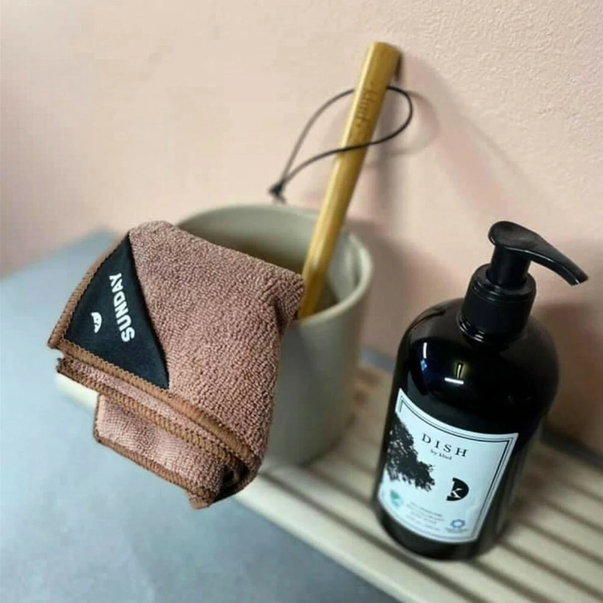 Klud Klud Vaatdoek Set - 7 Dagen - Mauve 4 Klud Klud Vaatdoek Set - 7 Dagen - Mauve - Afbeelding 2