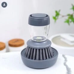 Afwasborstel Met Zeepdispenser – Met 3 Verschillende Opzet Stukken – Inclusief Houder – Grijs – Afwas Borstel Zeepreservoir – Zeep Handborstel – Doseerpomp – Afwasmiddel Dispenser – Navulbaar -Schoonmaakartikelen Winkel 1200x1200 920