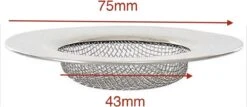 JvB - Gootsteen Zeef 2 Stuks RVS Buitenmaat 7.5 Cm Binnenmaat 4,3 Cm - Zeef - Gootsteen - Haar Opvanger Haar Vanger - Vuil Tegenhouden -Schoonmaakartikelen Winkel 1200x519