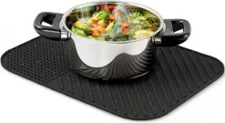 Merkloos Afdruipmat Met GRATIS Afwasborstel - Droogmat - Afdruipmat Siliconen - BPA Vrij - Afdruipmat Voor Afwas - Zwart -Schoonmaakartikelen Winkel 1200x655 1