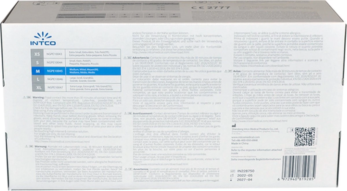Intco Nitril Handschoenen - Latex Vrij - Zwart - 100 Stuks - Maat Medium 8 Intco Nitril Handschoenen - Latex Vrij - Zwart - 100 Stuks - Maat Medium - Afbeelding 6