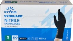 Intco Synguard Nitril Examination Gloves - 100 Stuks - Zwart - Poedervrij - Latex Vrij - Niet Steriel - Maat S
