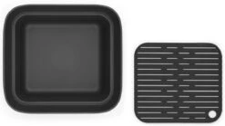 Brabantia SinkSide Afwasbak Vierkant - Met Afdruipschaal - Dark Grey -Schoonmaakartikelen Winkel 1200x675 1