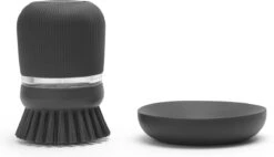 Brabantia Sink Side Afwasborstel - Met Zeepdispenser- Dark Grey -Schoonmaakartikelen Winkel 1200x688 1