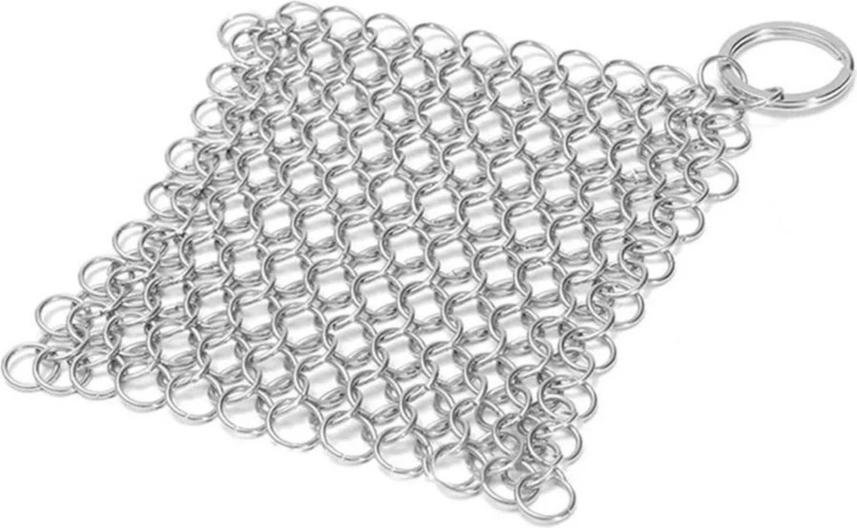 LOUZIR RVS Gietijzer Cleaner Voor Pannen - Metalen Borstel- Scrubmat- Zilver 5 LOUZIR RVS Gietijzer Cleaner Voor Pannen - Metalen Borstel- Scrubmat- Zilver - Afbeelding 3