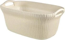 Curver Knit Wasmand Met Deksel 57L + Wasmand 40L - Gebroken Wit -Schoonmaakartikelen Winkel 1200x755