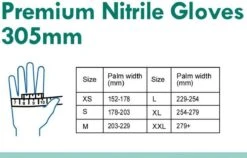 H&S PROTECTOR - Extra Lang Nitril Handschoenen - 305mm Lang - Wegwerp Handschoenen - Wit - M - Poedervrij - 100 Stuks -Schoonmaakartikelen Winkel 1200x770 1