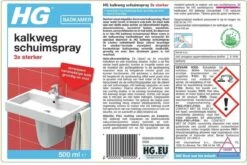 HG Kalkweg Schuimspray 3x Sterker - 500ml - Verwijdert Extreme Kalkresten - 100% Opgelost, 100% Resultaat -Schoonmaakartikelen Winkel 1200x802