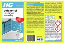 HG Schimmelreiniger Schuimspray - 500ml - De NR 1 Schimmelverwijderaar - Vernietigt De Hardnekkigste Schimmel - Optimale Hechting - Snel Resultaat -Schoonmaakartikelen Winkel 1200x806