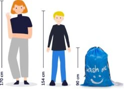 Wonair - Grote Waszak - 60x90cm - Hemelsblauw - Met Trekkoord En Draagband -Schoonmaakartikelen Winkel 1200x860 1