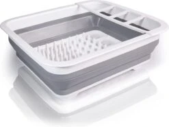 Amazy Afdruiprek Opvouwbaar & Bpa-vrij - Afdruiprek Voor Het Drogen Van Bestek, Borden, Glazen & Flessen - Afdruipmat In Grijs-wit Van Kunststof & Silicone Voor Gootsteen, Spoelbakken, Keuken -Schoonmaakartikelen Winkel 1200x900 11