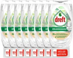 Dreft Afwasmiddel Pure & Clean - 8 X 370 Ml - Voordeelverpakking