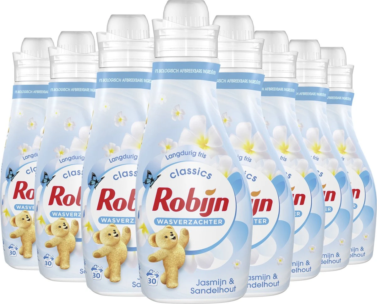 Robijn Jasmijn & Sandelhout Wasverzachter - 8 X 30 Wasbeurten- Voordeelverpakking 12 Robijn Jasmijn & Sandelhout Wasverzachter - 8 X 30 Wasbeurten- Voordeelverpakking - Afbeelding 10