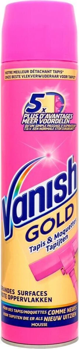 Vanish Gold Mousse Voor Tapijt Vlekkenverwijderaar - 600 Ml 4 Vanish Gold Mousse Voor Tapijt Vlekkenverwijderaar - 600 Ml - Afbeelding 2