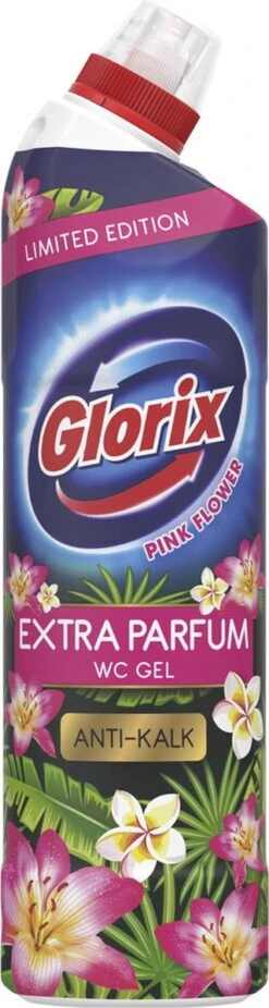 Glorix WC Powergel Toiletreiniger Pink Flower - 6 X 750 Ml - Voordeelverpakking -Schoonmaakartikelen Winkel 320x1200 1