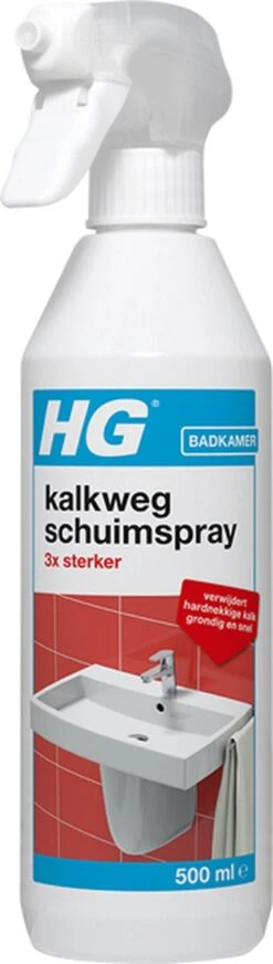 HG Kalkweg Schuimspray 3x Sterker - 500ml - Verwijdert Extreme Kalkresten - 100% Opgelost, 100% Resultaat -Schoonmaakartikelen Winkel 340x1200