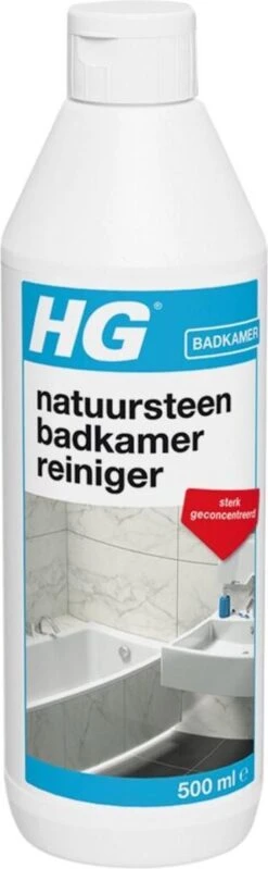 HG Natuursteen Badkamer Reiniger - 500ml - Ook Voor Marmer - Verwijdert Veilig Hardnekkig Vuil -Schoonmaakartikelen Winkel 371x1200 1