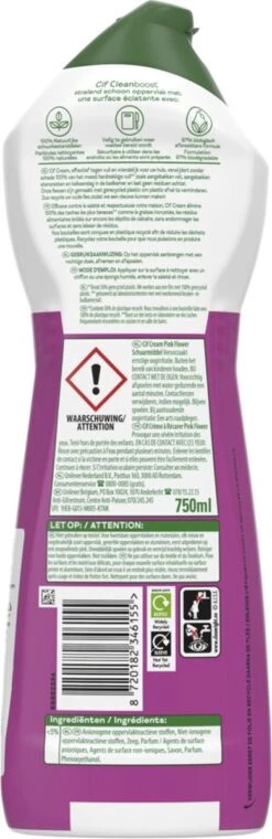Cif CleanBoost Cream Pink Schuurmiddel - 8 X 750 Ml - Voordeelverpakking -Schoonmaakartikelen Winkel 390x1200 1