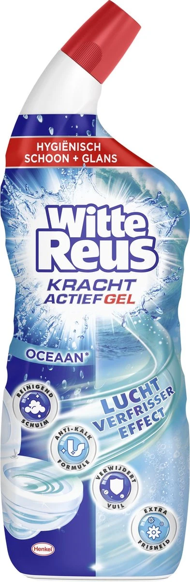 Witte Reus Toiletreiniger - Kracht Actief Gel Oceaan - Voordeelverpakking 10 X 700ml 4 Witte Reus Toiletreiniger - Kracht Actief Gel Oceaan - Voordeelverpakking 10 X 700ml - Afbeelding 2