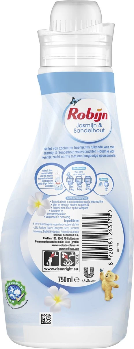 Robijn Jasmijn & Sandelhout Wasverzachter - 8 X 30 Wasbeurten- Voordeelverpakking 4 Robijn Jasmijn & Sandelhout Wasverzachter - 8 X 30 Wasbeurten- Voordeelverpakking - Afbeelding 2