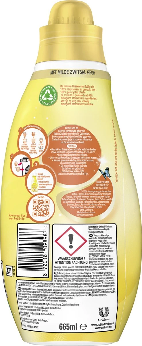 Robijn Klein & Krachtig Collections Color Zwitsal Vloeibaar Wasmiddel 19 Wasbeurten 5 Robijn Klein & Krachtig Collections Color Zwitsal Vloeibaar Wasmiddel 19 Wasbeurten - Afbeelding 3