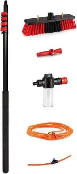 Merkloos Telescoopsteel Ramenwassen 4,6M - Met Borstel & Waterdoorvoer - Voor Ramen - Watertoevoer - Borstel -Schoonmaakartikelen Winkel 535x1200 2