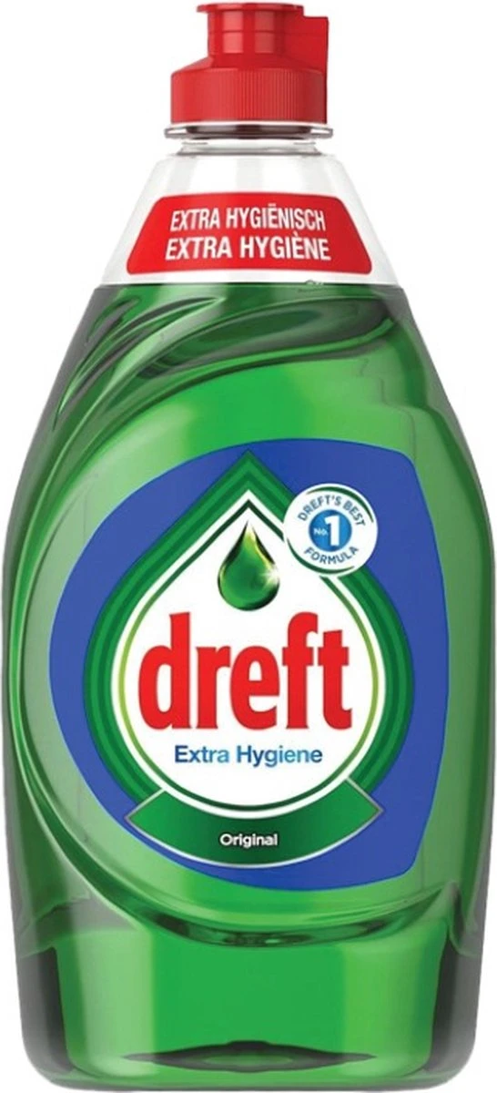 Dreft Afwasmiddel Original Extra Hygiene (5 X 450ml) 4 Dreft Afwasmiddel Original Extra Hygiene (5 X 450ml) - Afbeelding 2