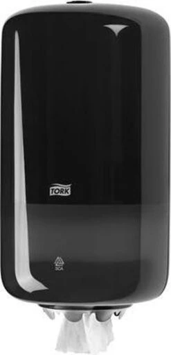 Tork Mini Centerfeed Poetspapier Dispenser Kunststof Zwart M1 -Schoonmaakartikelen Winkel 580x1200