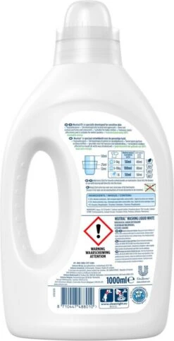 Neutral - Vloeibaar Wasmiddel - Witte Was - 1 Liter - 20 Wasbeurten -Schoonmaakartikelen Winkel 614x1200