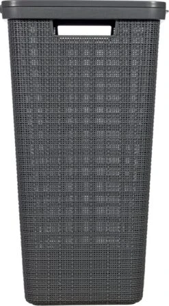 Curver Jute Wasmand Met Deksel - 58L - Donkergrijs -Schoonmaakartikelen Winkel 664x1200 1