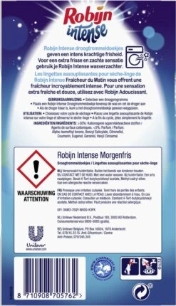 Robijn Droogtrommeldoekjes Intense 20 Stuks -Schoonmaakartikelen Winkel 690x1200