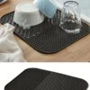 Merkloos Afdruipmat Met GRATIS Afwasborstel - Droogmat - Afdruipmat Siliconen - BPA Vrij - Afdruipmat Voor Afwas - Zwart -Schoonmaakartikelen Winkel 800x1200 4